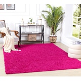 Surya Home Shaggy Berber Teppich - Flauschiger Teppich für Wohnzimmer, Esszimmer, Schlafzimmer, Langflor Hochflor Teppich flauschig - Teppich groß 120x170 cm, Wohnzimmerteppich in Rosa