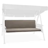 Beautissu Hollywoodschaukel 3 Sitzer Polsterauflagen 2er Set Sitzkissen & Rückenkissen 180x50cm – Waschbare Outdoor Auflage für Hollywoodschaukel Sitzpolster Taupe mit Reißverschluss – Loft HS