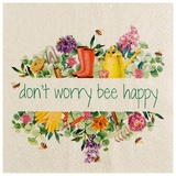 Home Fashion Serviette "Be Happy“,