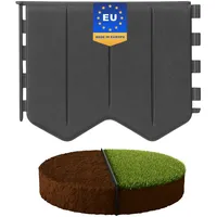 GARDENIX Flexible Rasenkante Grau 20.6m - Kunststoff Mähkante zum einschlagen - Rasenkantenband Beetabgrenzung Beetbegrenzung Langlebig