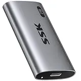 SSK 2TB Externe SSD Festplatte, Portable SSD bis zu 550 MB/s Schnelle External SSD USB 3.2 Gen2 USB C SSD für iPhone 15/16/Pro, Windows, Mac, Android Mit LED-Licht, Trim, SMART Unterstützt