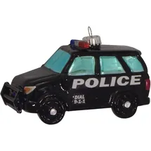 Krebs Glas Lauscha Weihnachtsornament SUV Polizei 1-tlg. 7cm