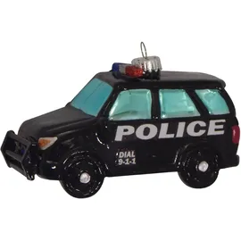 Krebs Glas Lauscha Weihnachtsornament SUV Polizei 1-tlg. 7cm