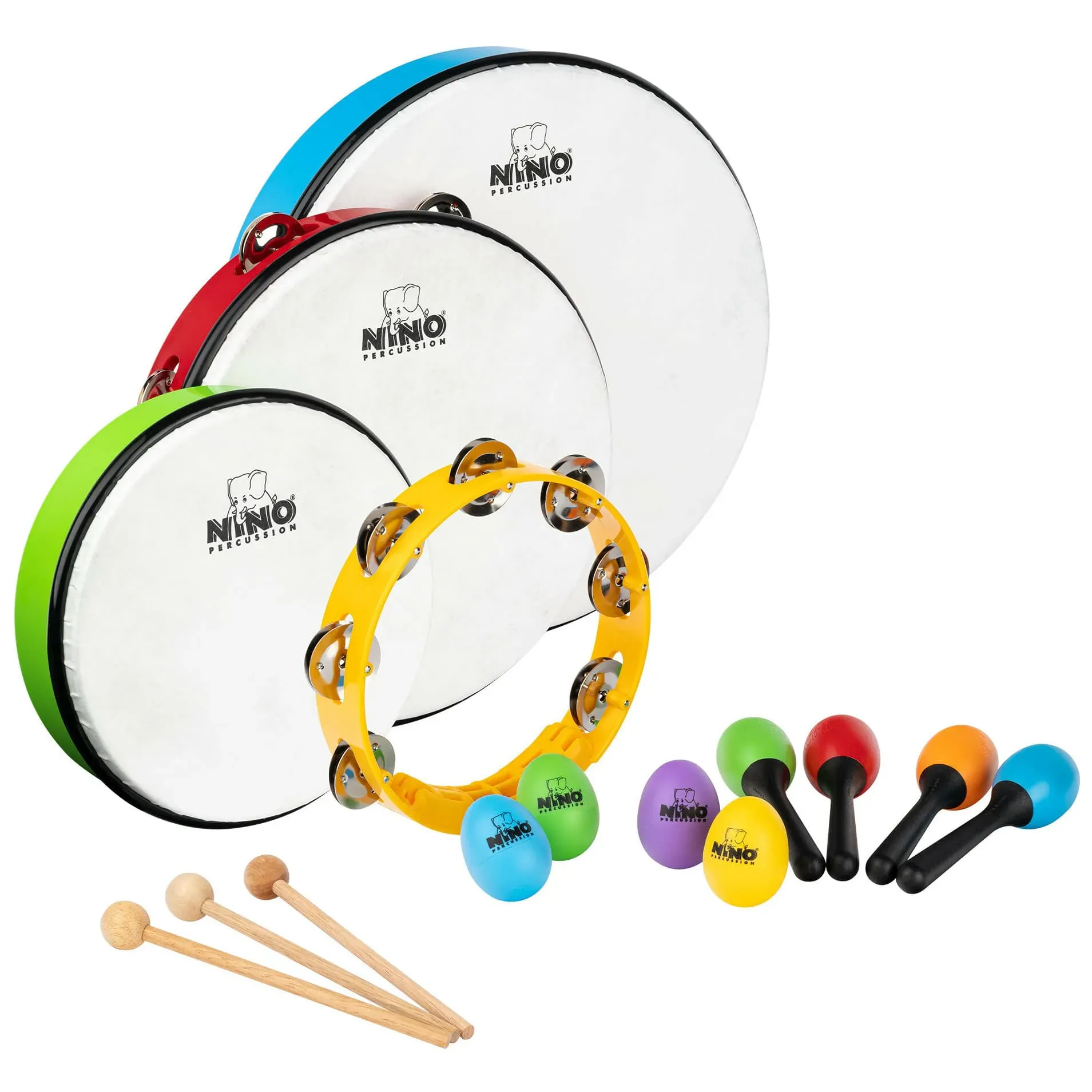 Nino Percussion NINO Percussion 12er Rhythmus Set für Kinder - Percussionset