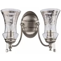 Casa Padrino Luxus Barock Doppel Wandleuchte Silber 36 x
