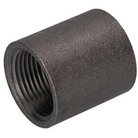 Stahlmuffe schwarz 1" - sandgestrahlte Oberfläche