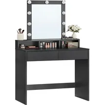 VASAGLE Schminktisch mit LED-Beleuchtung, einstellbare Helligkeit, modern