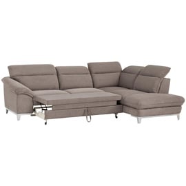 Mivano Livetastic Ecksofa, Taupe, Textil / Mikrofaser, Braun