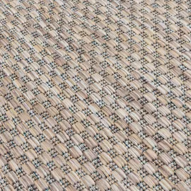 Sanat Melissa Outdoor Teppich Wetterfest - Balkon Teppich Wasserabweisend - Teppich für den Innen und Außenbereich, Terrasse, Garten, Wohnzimmer oder Küche - Beige, 80x150 cm
