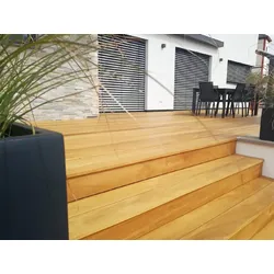 Garapa Terrassendielen, 21x90 mm KD, glatt/glatt