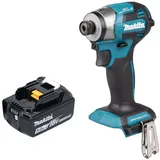 Makita DTD 173 T1 Akku Schlagschrauber 18 V 180 Nm 1/4“ Brushless + 1x Akku 5,0 Ah - ohne Ladegerät