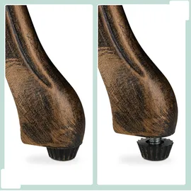 Relaxdays 3-teiliges Gartenmöbel Set - Schwarz