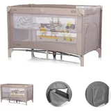 Chipolino Reisebett Ariel, 2 Ebenen, Tragetasche, Seiteneingang, Seitentasche beige/braun