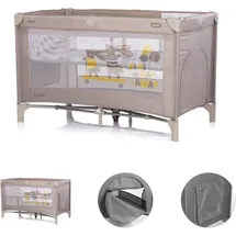 Chipolino Reisebett Ariel, 2 Ebenen, Tragetasche, Seiteneingang, Seitentasche beige/braun