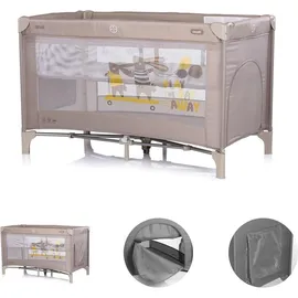 Chipolino Reisebett Ariel, 2 Ebenen, Tragetasche, Seiteneingang, Seitentasche beige/braun