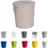 H&D Manufaktur Ascheeimer Metall Ø 29 cm, Höhe 31,5 cm, 18 Liter Beige