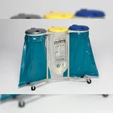 Proregal Robuster Abfallsammler 120 l Blau