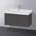 Waschtischunterschrank 1 Auszug 94 x 47 8 x 42 6 cm Grau Matt