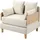 [en.casa] Schlafsessel Seinlus Polyester 81 x 88 x 68 cm Beige mit Kissen