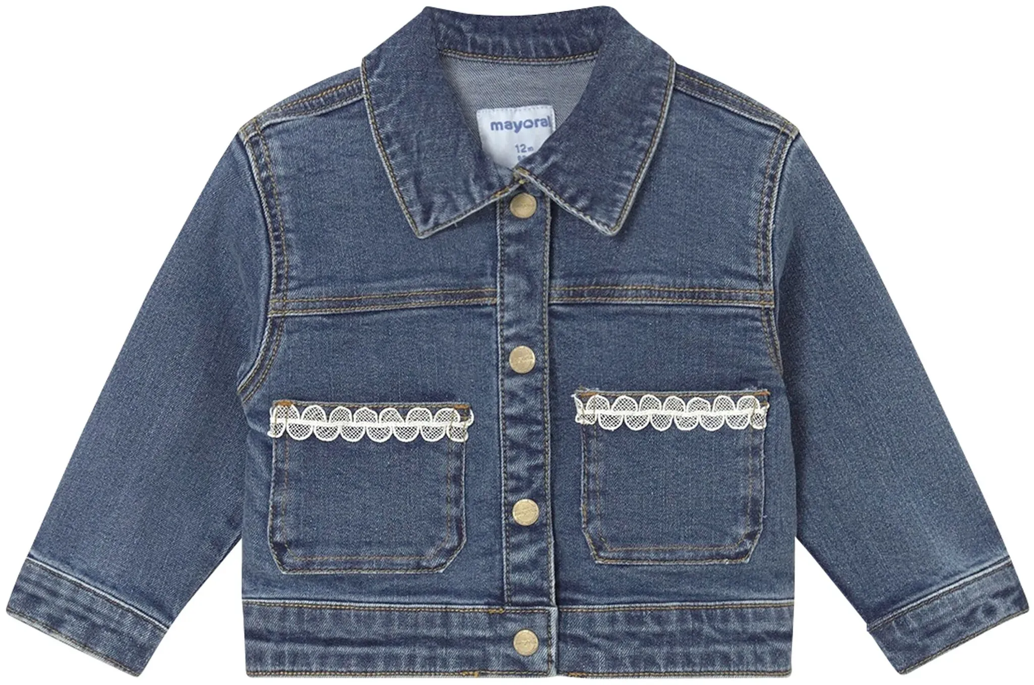Mayoral Baby Jeansjacke mit Spitze, denim, 86
