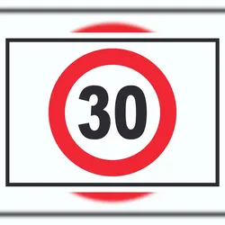 HB-Druck Tempo 30 km/h Geschwindigkeitsbegrenzung Schild Symbol A5 (148x210mm)