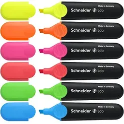 Schneider Job Textmarker farbsortiert, 6 St.