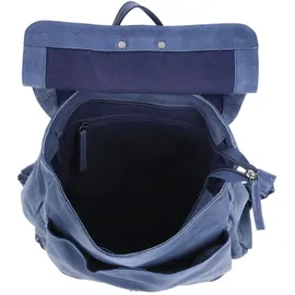 The Skandinavian Brand Damen Leder Rucksack Blue