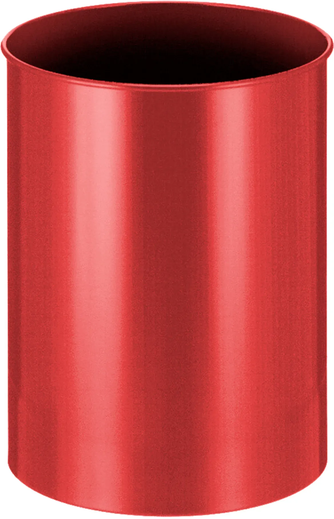 V-Part Runder Papierkorb Metall 30 Liter rot