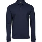Tee Jays Herren Luxus Stretch Piqué Polo langarm 1406 navy