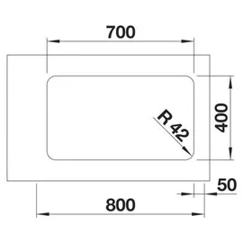 Blanco Solis 700 rechts Einbauspüle gebürsteter Edelstahl Handbetätigung 740 x 440 mm