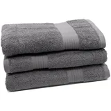 ZOLLNER Handtuchset 70 x 140 cm grau 3 St.