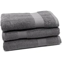 ZOLLNER Handtuchset 70 x 140 cm grau 3 St.