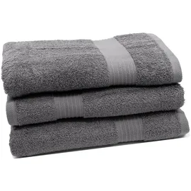 ZOLLNER Handtuchset 70 x 140 cm grau 3 St.