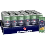 San Pellegrino Clementina Hoher Fruchtanteil 14% an Mandarinen Orangen und Clementinen Ideal für unterwegs 24er Pack (24 x 0,33l) Einweg Dosen