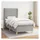 vidaXL Boxspringbett mit Matratze Hellgrau 140x200 cm Stoff