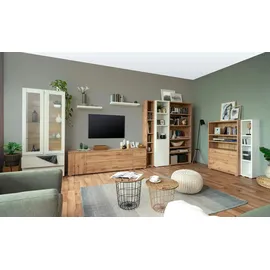 Die Möbelfundgrube Regal Tarent 45 x 191 cm Eiche Holznachbildung weiß