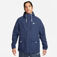 Nike Herren Regenjacke Club Bowline Jacket FN3108-410 M - Midnight Navy/White