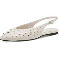 TAMARIS Damen Sling Pump flach, weiß, 38 EU