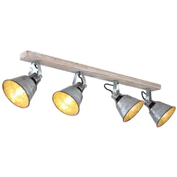 Decken Strahler zinkfarben Wohn Zimmer VINTAGE Beleuchtung Spot Lampe verstellbar Globo 15366Z-4