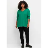 sheego Langarmshirt in grün | Gr.: 48/50