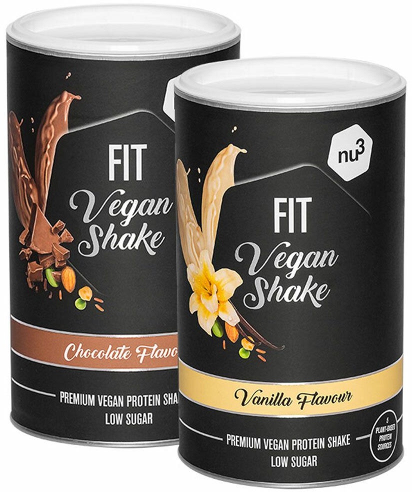 nu3 Fit Vegan Shake Chocolate + Vanilla 2x450 g Poudre