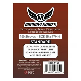 Mayday Games Terraforming Mars Dice Game Compatible Sleeves 55 x 77 mm