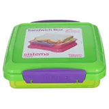Sistema Lunch TO GO Brotdose Sandwichbox | 450 ml | stapelbare Lunchbox mit auslaufsicherem Deckel | für Kinder & Erwachsene | BPA-frei | Gemischte Farben (nicht auswählbar)