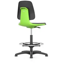 Stuhl Labsit 3 grün Kunst-Leder, Rollen - grün