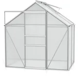 Vitavia Gewächshaus Venus 2500 inkl. 1 Dachfenster - 2,5 m2 -alu-natur-4 mm Hohlkammerplatten