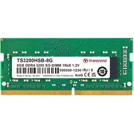 Transcend TS3200HSB-8G Speichermodul GB (1 x 8GB, 3200 MHz, SO-DIMM),