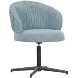 Novel Stuhl, Hellblau, Textil, Drehkreuz, 63x82x65 cm, Sitzfläche 360° drehbar, Esszimmer, Stühle, Esszimmerstühle