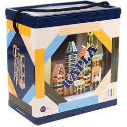 KAPLA - 120er Box Natur und Farbe ( hellblau, gelb und grün )
