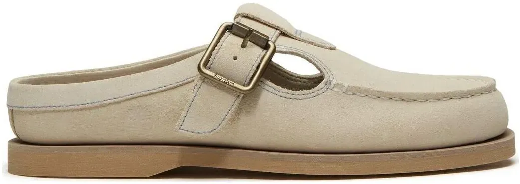 Timberland Womens Clog Shoe lt beige suede 8 Wide Fit
