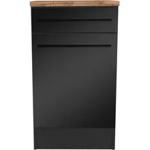 yourkitchen Unterschrank Jazz 50 x 90 x 60 cm Schwarz